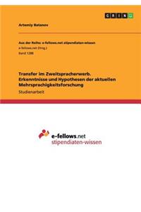 Transfer im Zweitspracherwerb. Erkenntnisse und Hypothesen der aktuellen Mehrsprachigkeitsforschung