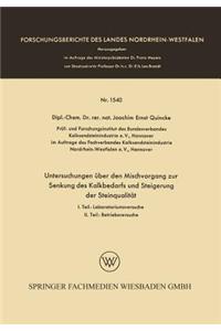 Untersuchungen über den Mischvorgang zur Senkung des Kalkbedarfs und Steigerung der Steinqualität