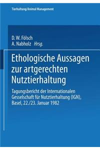 Ethologische Aussagen Zur Artgerechten Nutztierhaltung