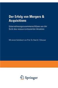 Der Erfolg Von Mergers & Acquisitions