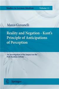 Reality and Negation - Kant's Principle of Anticipations of Perception