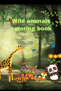 Wild animals coloring book