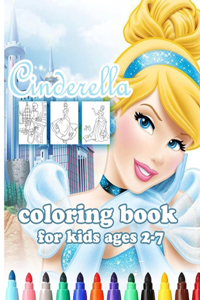 Cinderella coloring book for kids ages 2-7