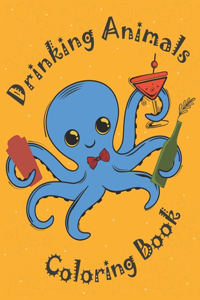 Drinking Animals Coloring Book