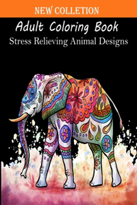 Adult Coloring Book Stress Relieving Animal Designs