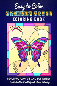 Easy To Color Stained Glass Coloring Book