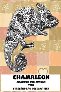 Malbuch für Jungen - Stressabbau Designs Tier - Tier - Chamäleon