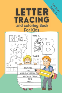 Letter Tracing and coloring Book for Kids