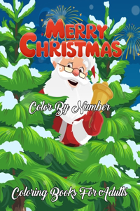 Merry Christmas Color By Number Coloring Books For Adults
