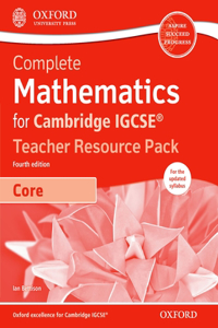 Complete Mathematics for Cambridge Igcserg Teacher Resource Pack & CD (Core)
