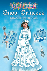 Glitter Snow Princess Sticker Paper Doll