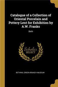 Catalogue of a Collection of Oriental Porcelain and Pottery Lent for Exhibition by A.W. Franks