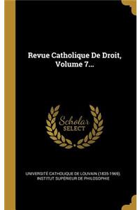 Revue Catholique De Droit, Volume 7...