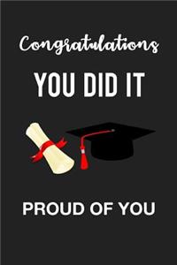 Congratulations - You Did It - Proud Of You