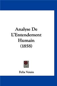 Analyse de L'Entendement Humain (1858)