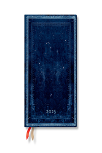 Paperblanks 2025 Weekly Planner Inkblot Old Leather Collection 12-Month MIDI Horizontal Elastic Band 160 Pg 100 GSM