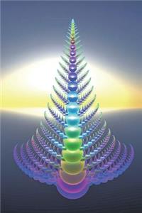 Blue Christmas Tree Fractal Art Journal