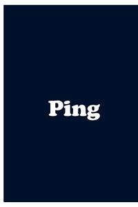 Ping - Dark Blue Notebook / Journal / Extended Lined Pages / Soft Matte Cover
