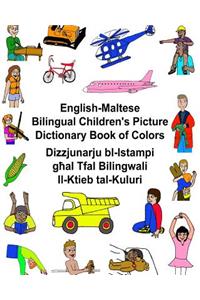 English-Maltese Bilingual Children's Picture Dictionary Book of Colors