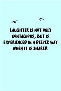 Laughter is not only contagious, but is experienced in a deeper way when it is shared. Journal