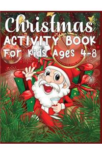 Christmas Activity Book For Kids Ages 4-8