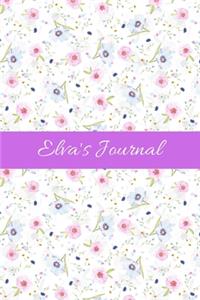 Elva's Journal: Cute Personalized Name Notebook for Girls & Women - Blank Lined Gift Journal/Diary for Writing & Note Taking