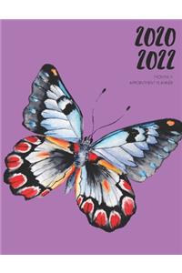 2020-2022 Three 3 Year Planner Watercolor Butterfly Monthly Calendar Gratitude Agenda Schedule Organizer