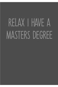 Relax I Have A Masters Degree