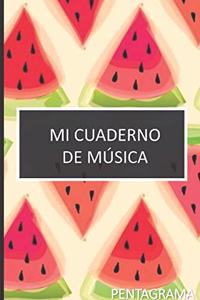 mi cuaderno de música pentagrama