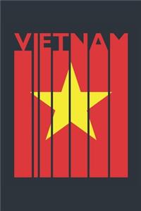 Vintage Vietnam Notebook - Vietnamese Flag Writing Journal - Vietnam Gift for Vietnamese Mom and Dad - Retro Vietnamese Diary