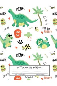 Dotted Midline Notebook For kids 2-4