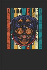 Rottweiler Retro: Rottweiler Dogs Notebook, Graph Paper (6" x 9" - 120 pages) Animal Themed Notebook for Daily Journal, Diary, and Gift