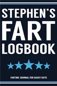 Stephen's Fart Logbook Farting Journal For Gassy Guys