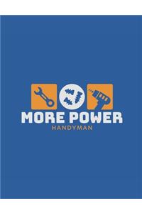 More Power Handyman Notebook, 120 Page Blank Lined Journal