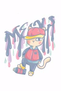Sprayer Hip Hop Cat Notebook