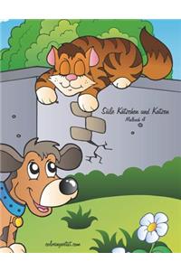Süße Kätzchen und Katzen Malbuch 4