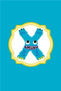 Monster Monogram Journal - Letter X