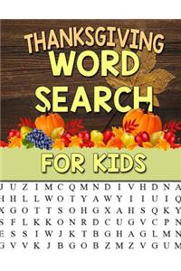Thanksgiving Word Search For Kids