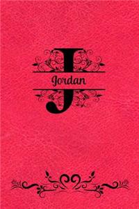 Split Letter Personalized Journal - Jordan