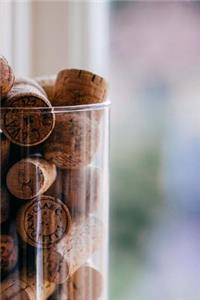 Wine Corks in a Glass Journal