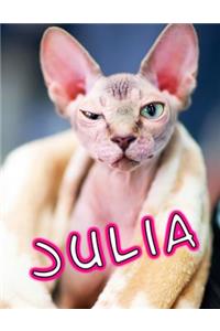 Julia: Personalized Journal, Notebook, Diary, 105 Lined Pages, Large Size Book 8 1/2 X 11