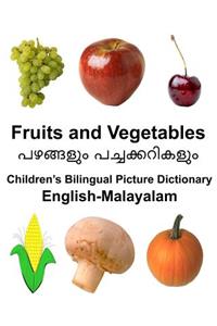 English-Malayalam Fruits and Vegetables Children's Bilingual Picture Dictionary