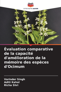 Évaluation comparative de la capacité d'amélioration de la mémoire des espèces d'Ocimum