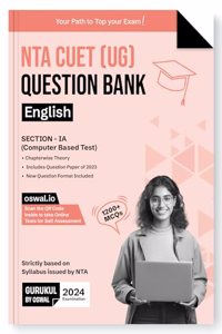 Gurukul NTA CUET (UG) English Question Bank Exam 2024 : 1200+ MCQs with Chapterwise Theory, 2023 Solved Paper, New Paper Pattern, Common University Entrance Test Computer Based