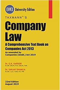 Company Law: A Comprehensive text Book On Companies Act 2013 (University Editon)