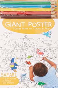 Giant Poster Colouring Book: Safari