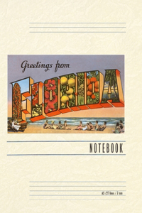 Vintage Lined Notebook Greetings from Florida