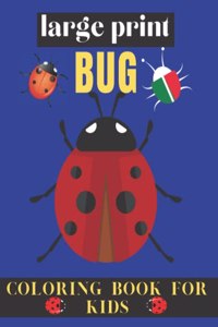 large print Bug coloring book for kids