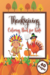 Thanksgiving Coloring Book for Kids