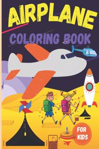 Airplane coloring book for kids